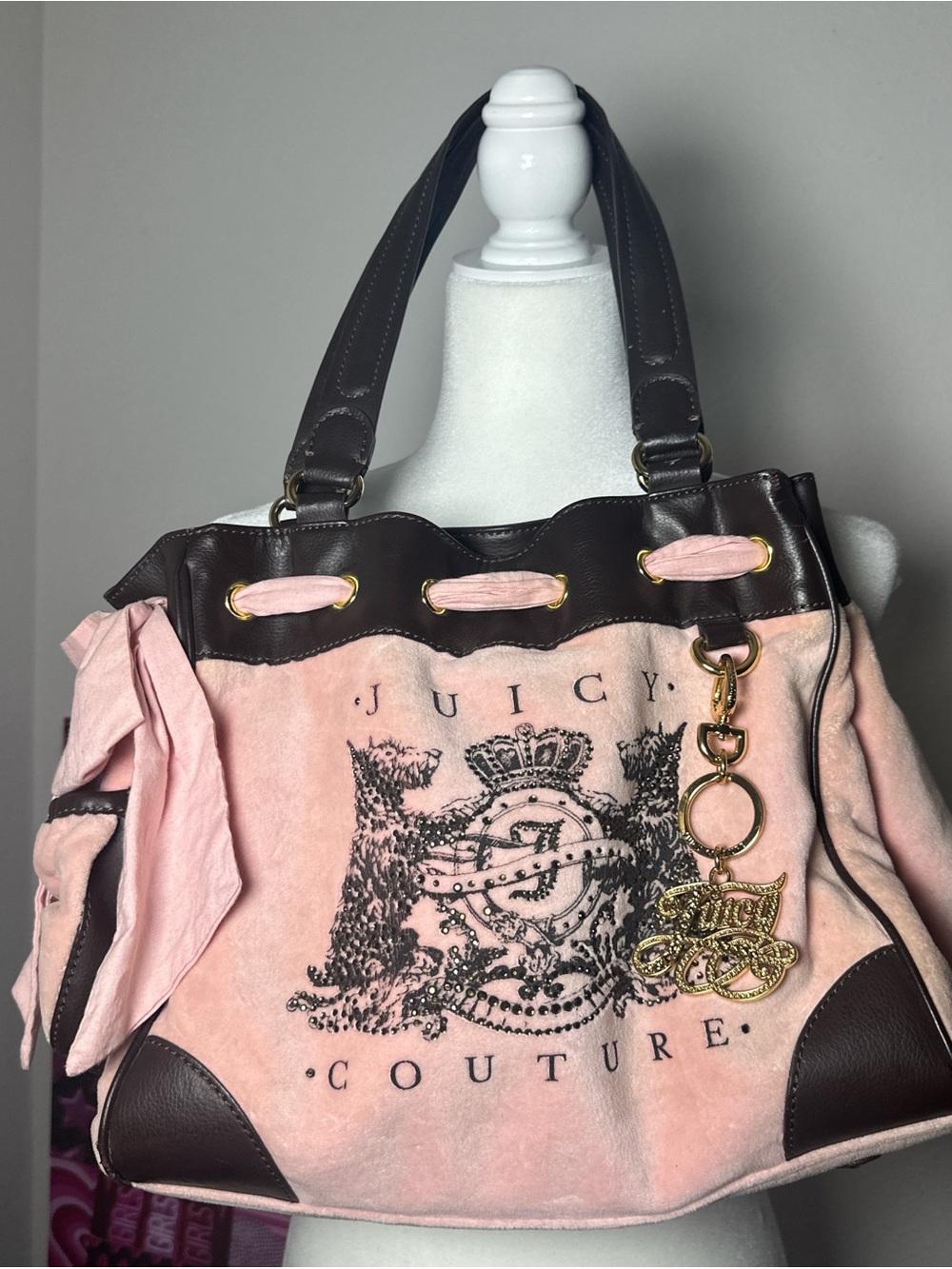 Juicy Couture Pink and Brown Daydreamer bag and wallet